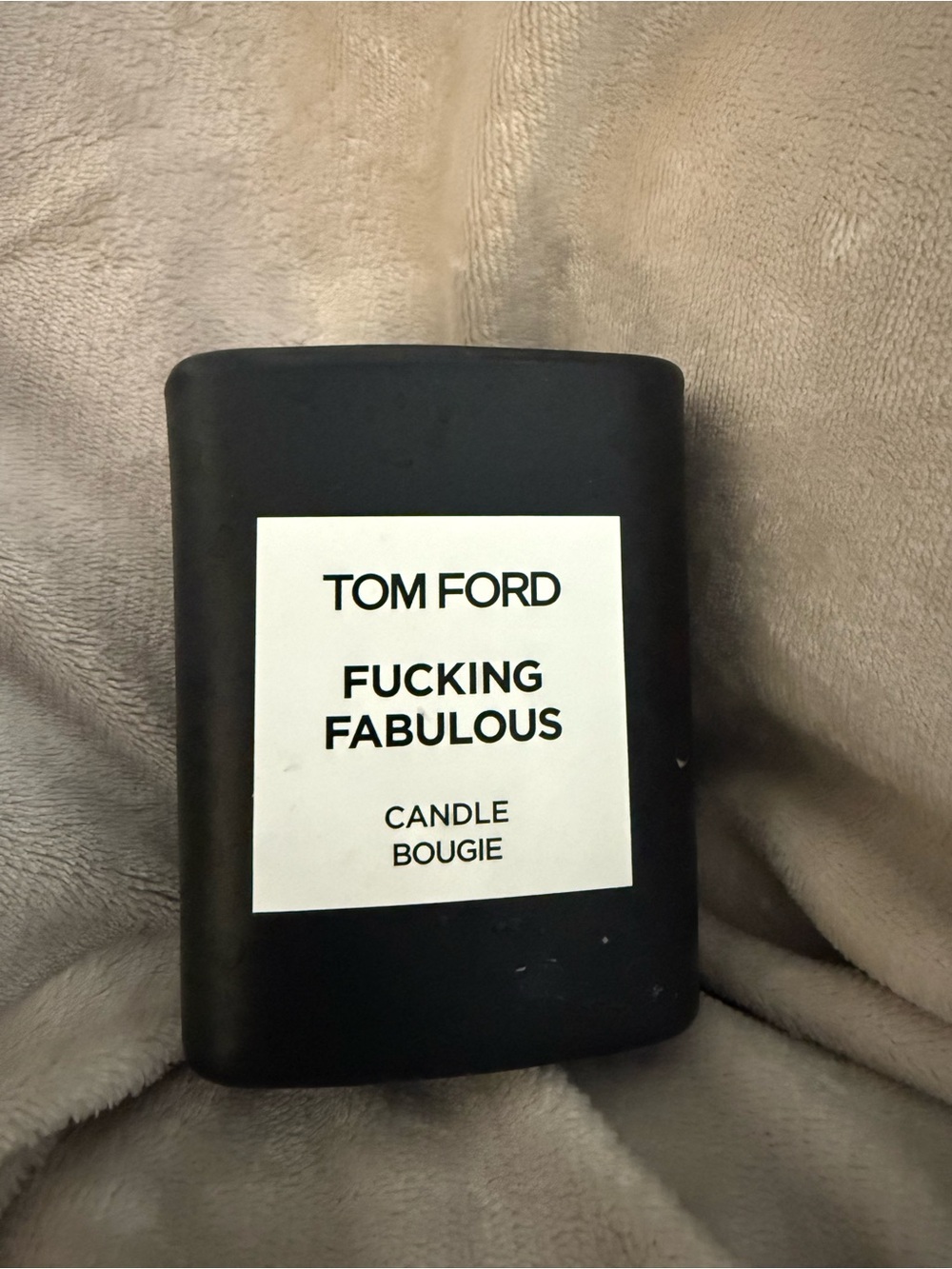 Tom Ford F*cking Fabulous Empty Candle Jar Black Glass Vessel Luxury Decor